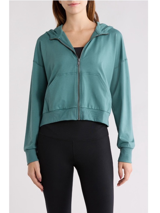 Vuori Tops - Vuori Halo Modern Women's Teal Zip-Up Hooded Jacket Large NWT